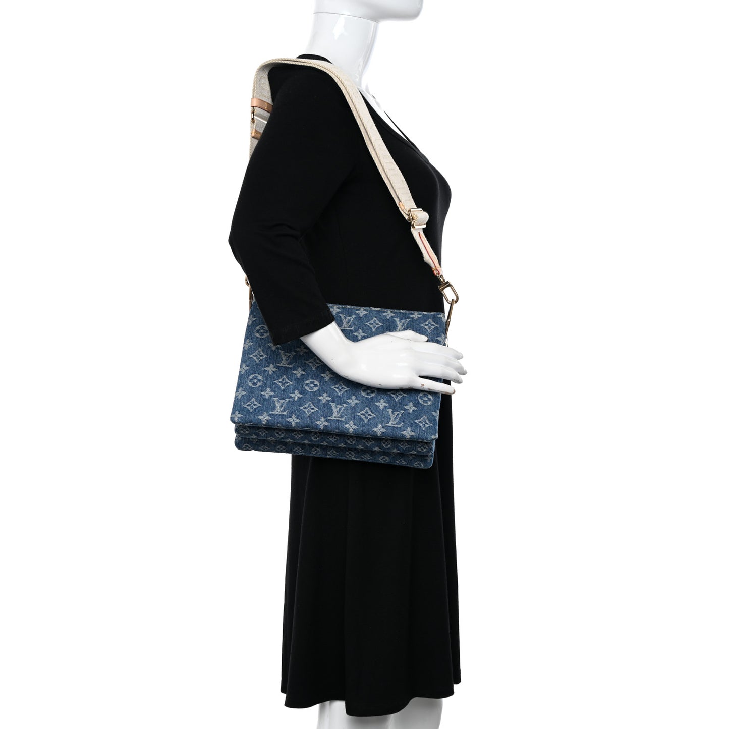 Monogram Denim Coussin PM Blue