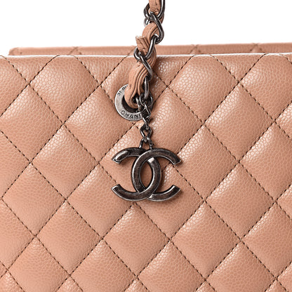 Chanel Caviar Quilted Large City Shopping Tote Beige 9 of 14