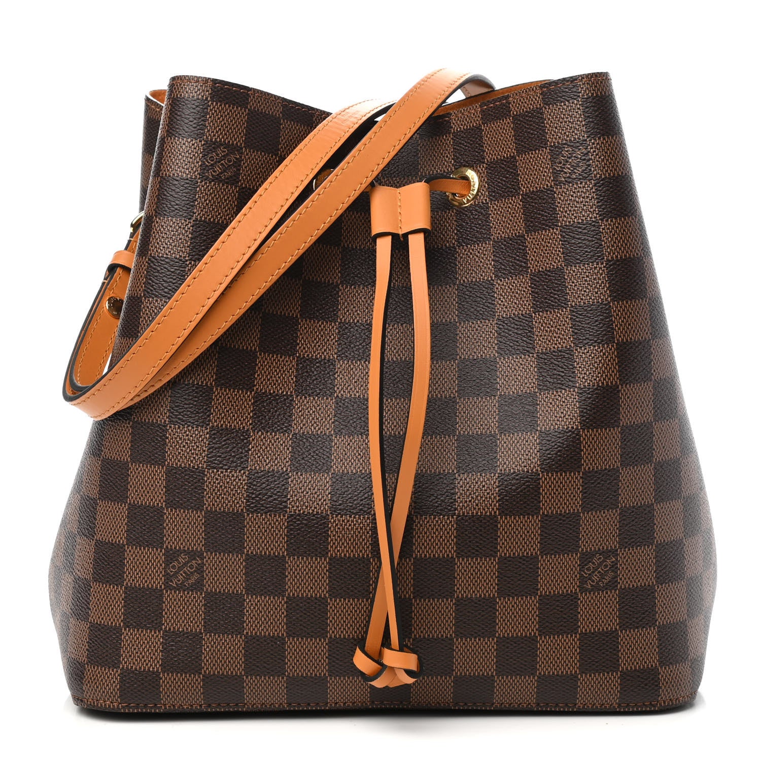 Louis Vuitton Damier Ebene Neonoe MM Safran 1 of 8