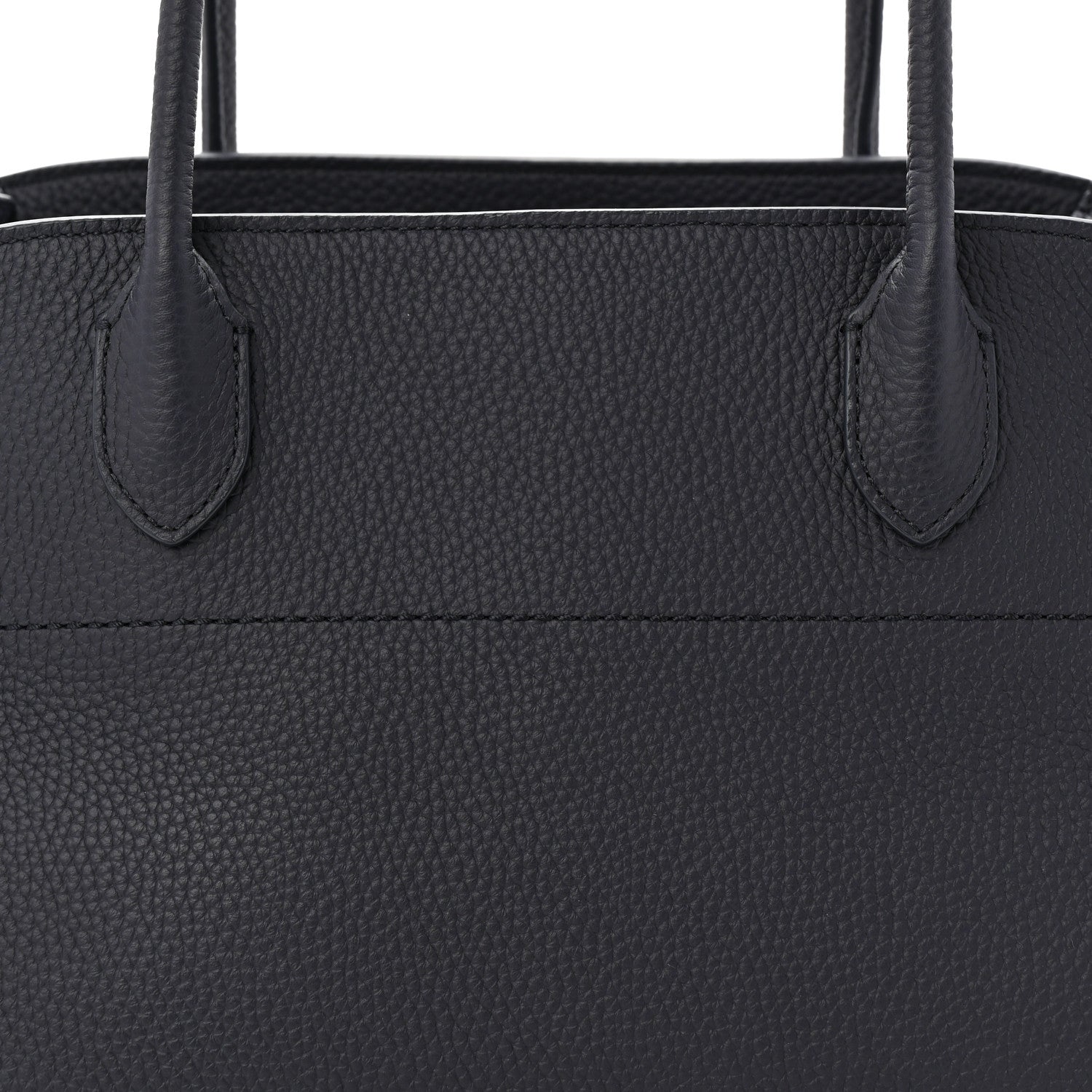 The Row Grained Calfskin Margaux Shoulder 12 Dark Navy 13 of 17