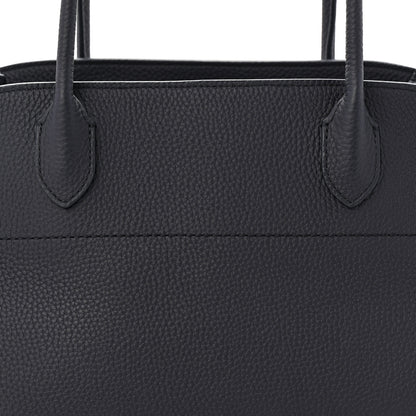 The Row Grained Calfskin Margaux Shoulder 12 Dark Navy 13 of 17