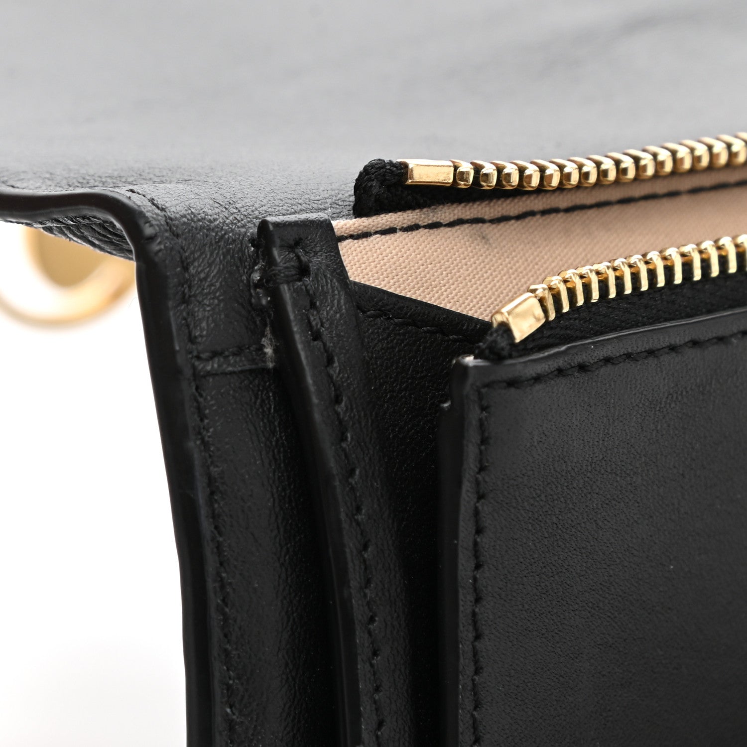 Chloe Grained Calfskin Alphabet Compact Wallet Black 10 of 11