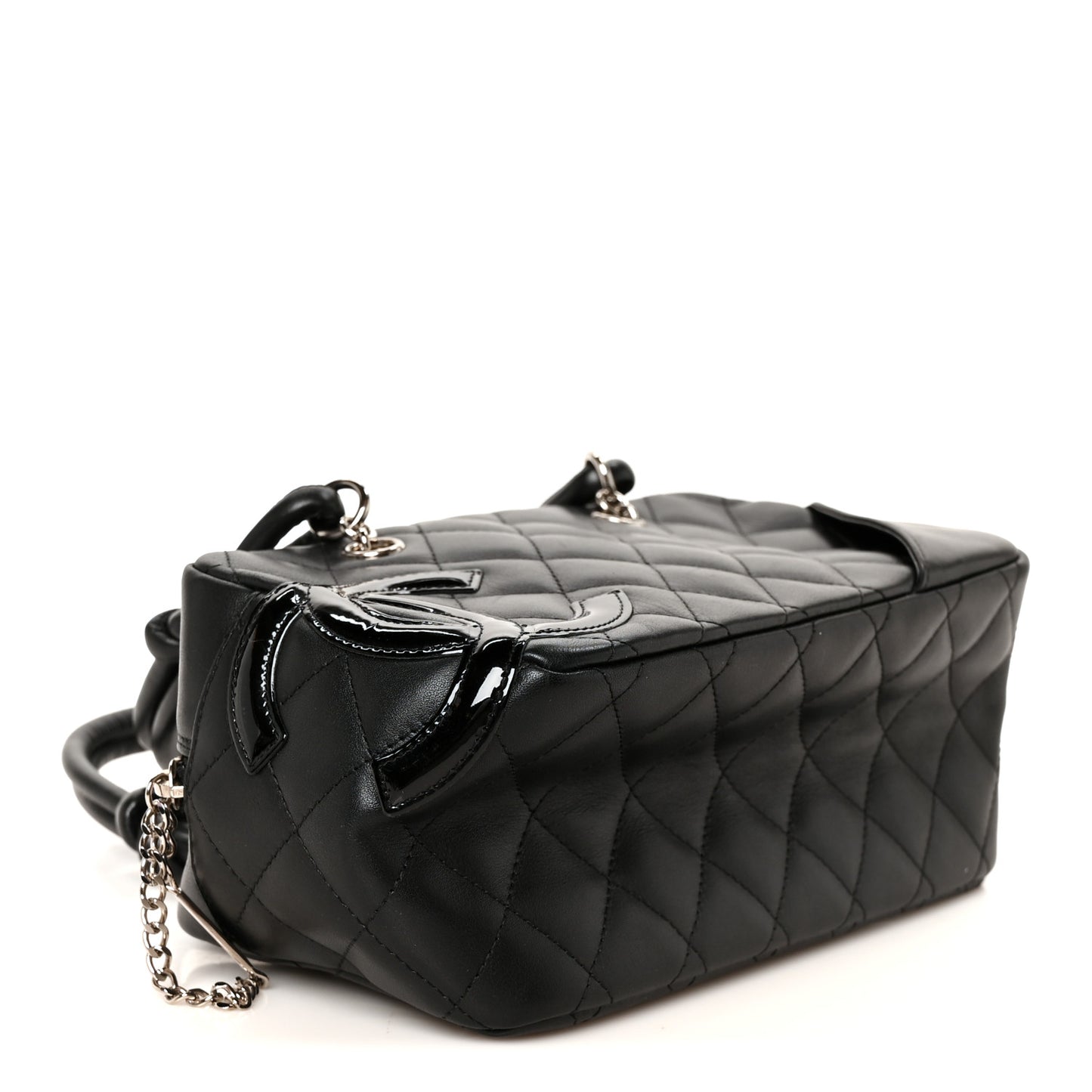 Calfskin Quilted Small Cambon Bowler Black