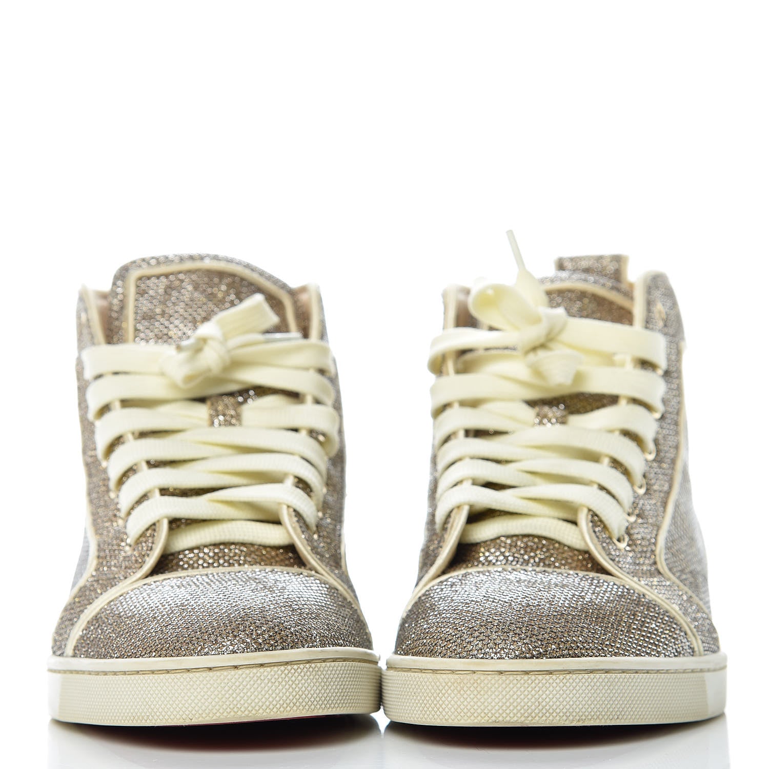 Christian Louboutin Metallic Lurex Womens Bip Bip Orlato Flat Sneakers 40 Gold 2 of 19