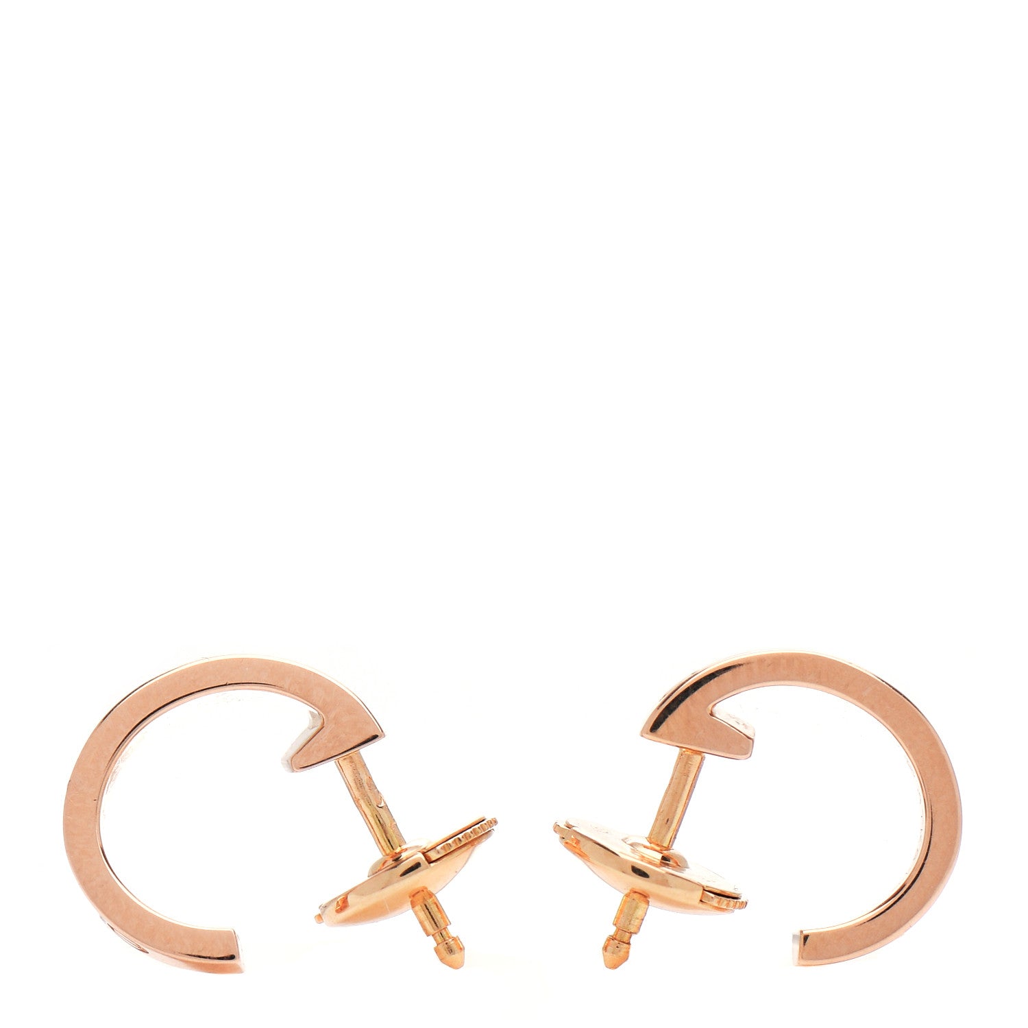 Cartier 18K Pink Gold Small LOVE Hoop Earrings 3 of 5