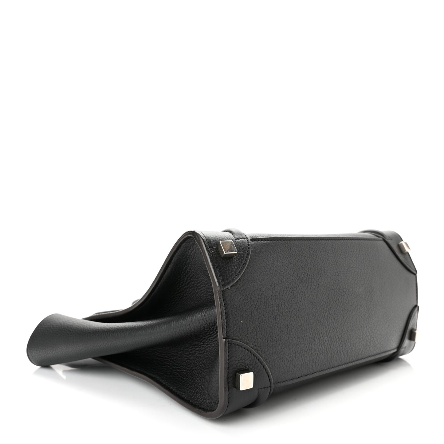 Drummed Calfskin Micro Luggage Black