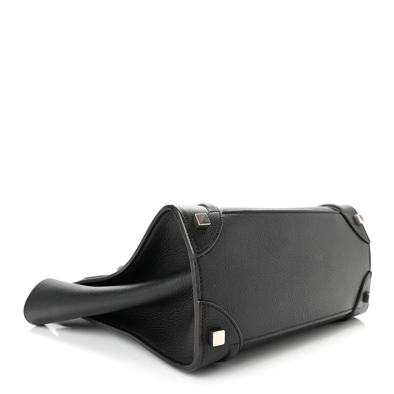 Celine Drummed Calfskin Micro Luggage Black 4 of 10