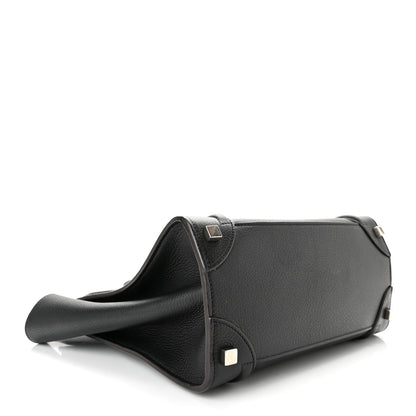 Celine Drummed Calfskin Micro Luggage Black 4 of 10