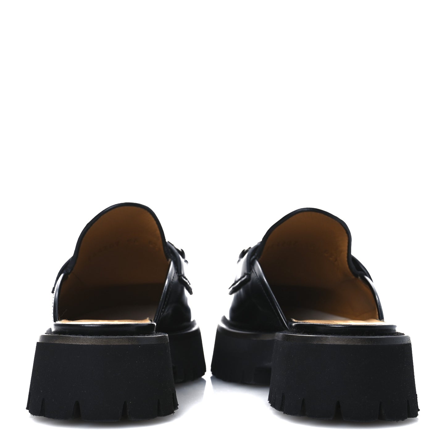 Magnum Calfskin Womens Horsebit Platform Mules 36 Black