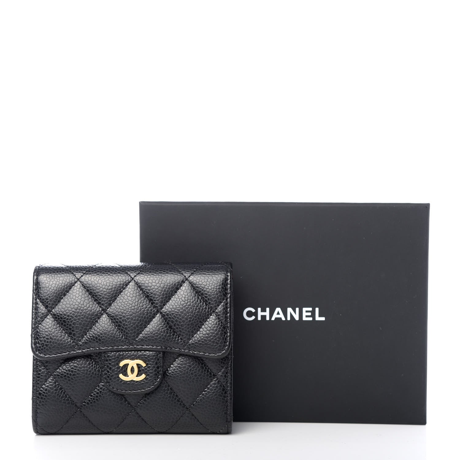 Chanel Caviar Quilted Compact Flap Wallet Black 9 of 9