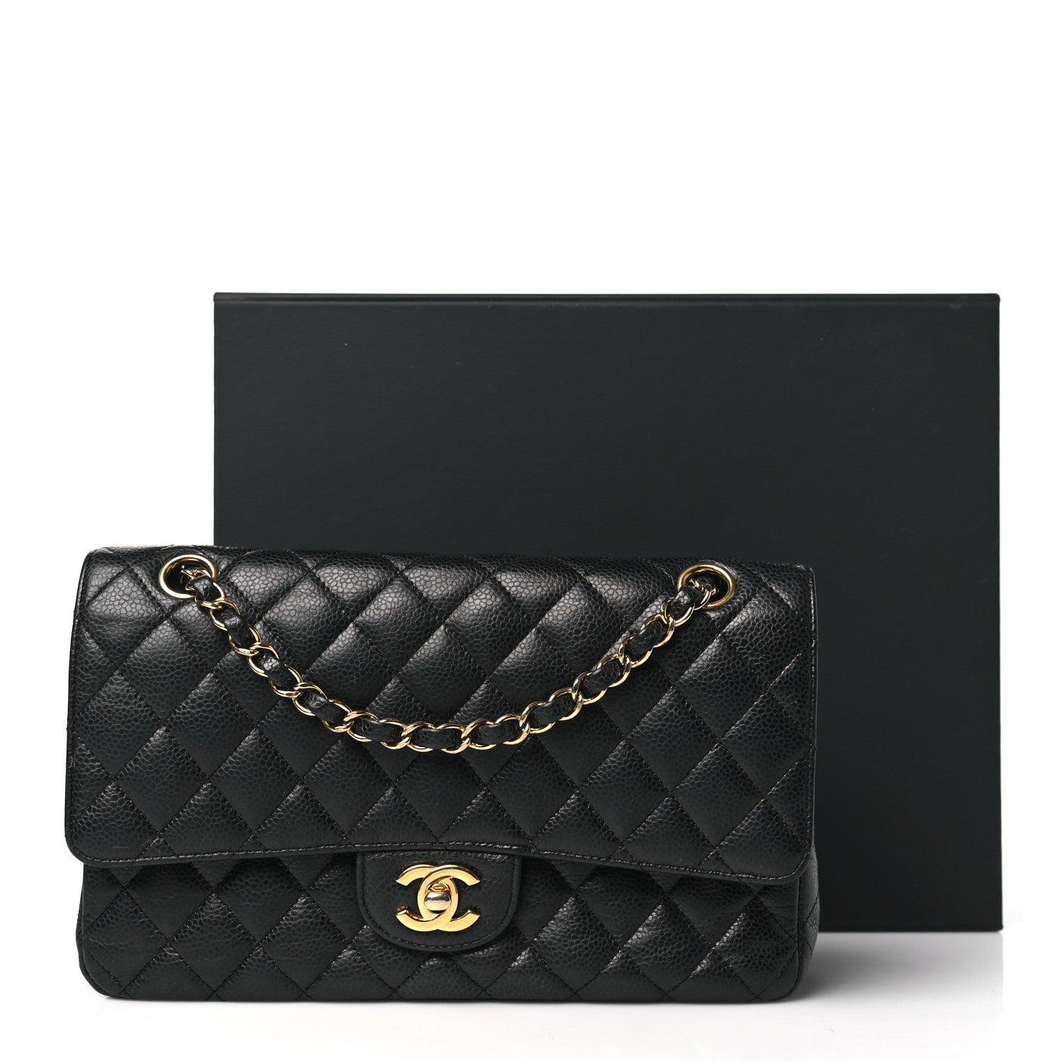 Chanel Caviar Quilted Medium Double Flap Black 12 of 12