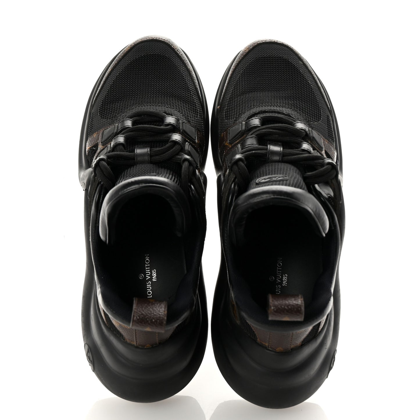 Calfskin Patent Monogram LV Archlight Sneakers 38 Black