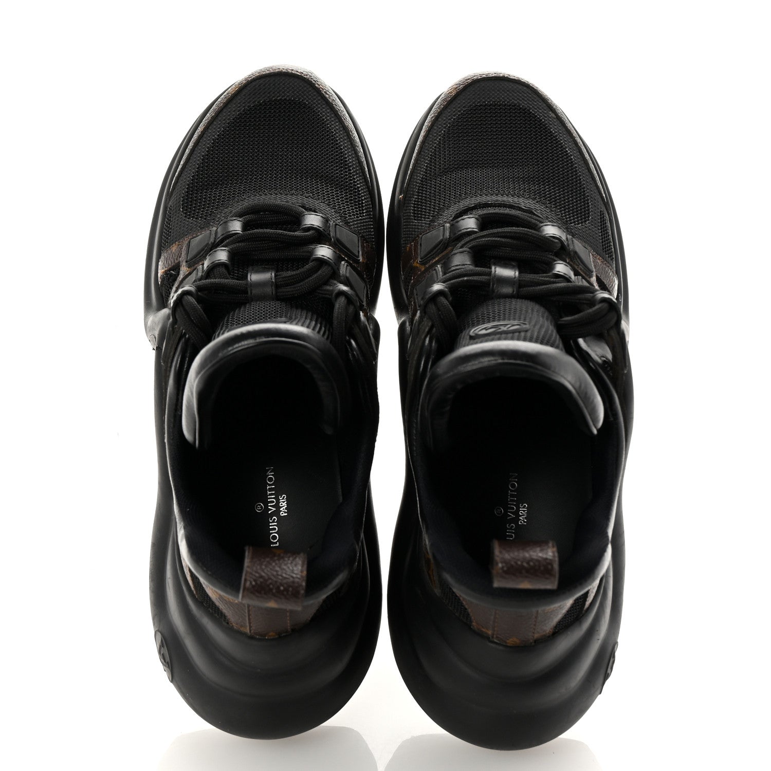Louis Vuitton Calfskin Patent Monogram LV Archlight Sneakers 38 Black 2 of 9