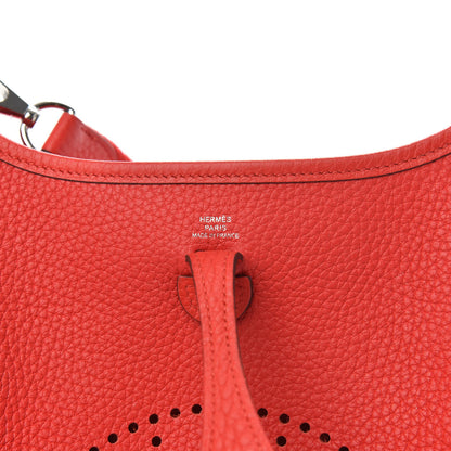 Hermes Taurillon Clemence Evelyne TPM Rouge De Coeur 6 of 10