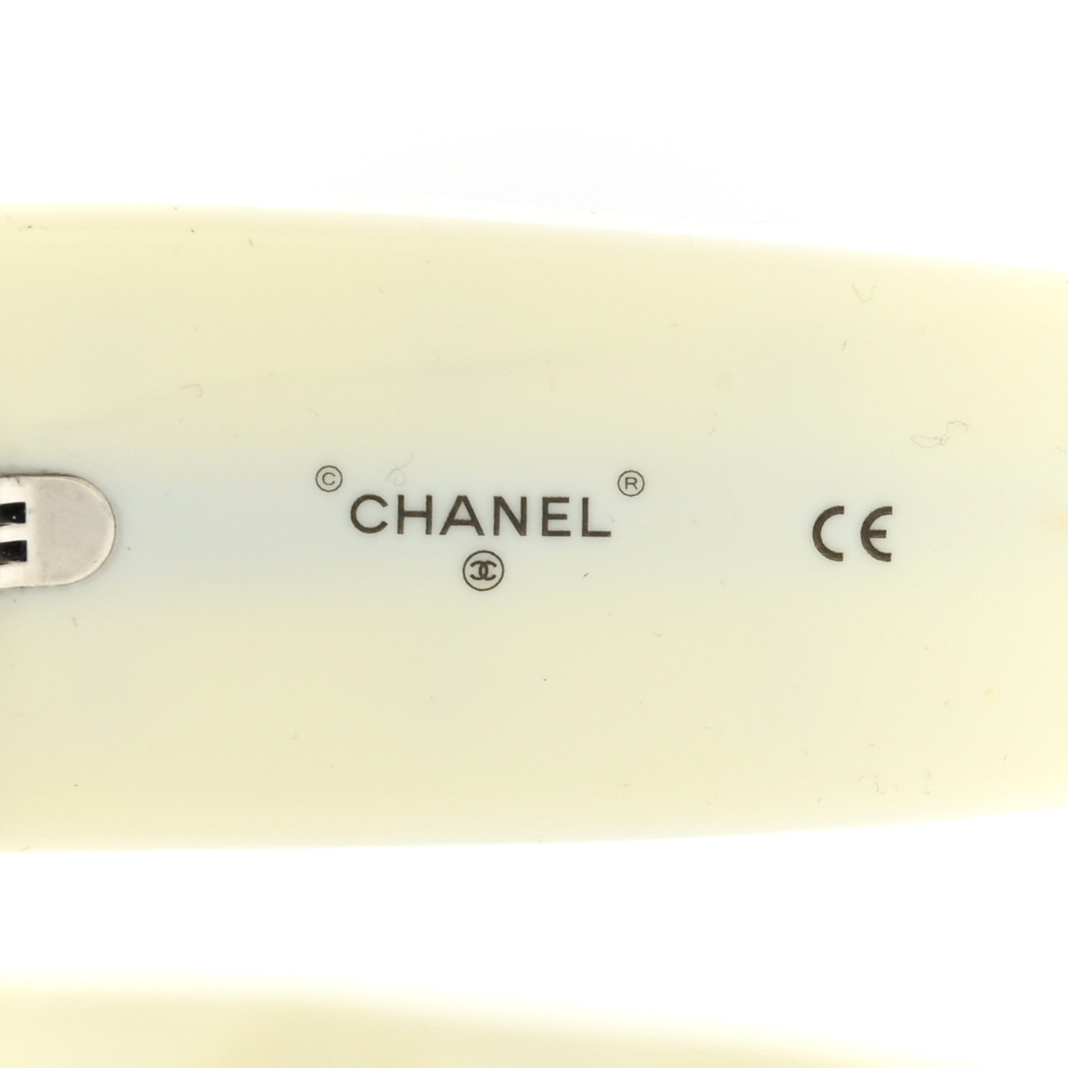 Chanel Acetate Quilted CC Pilot Sunglasses 71465 White Black 6 of 8