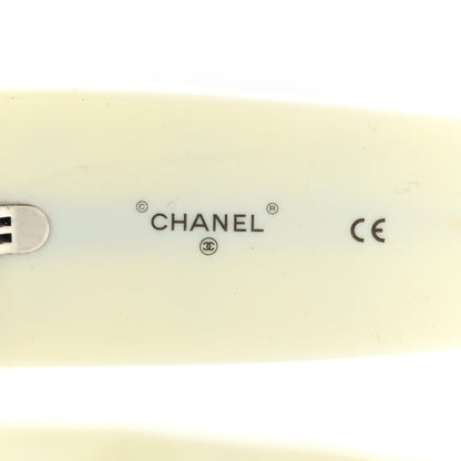 Chanel Acetate Quilted CC Pilot Sunglasses 71465 White Black 6 of 8
