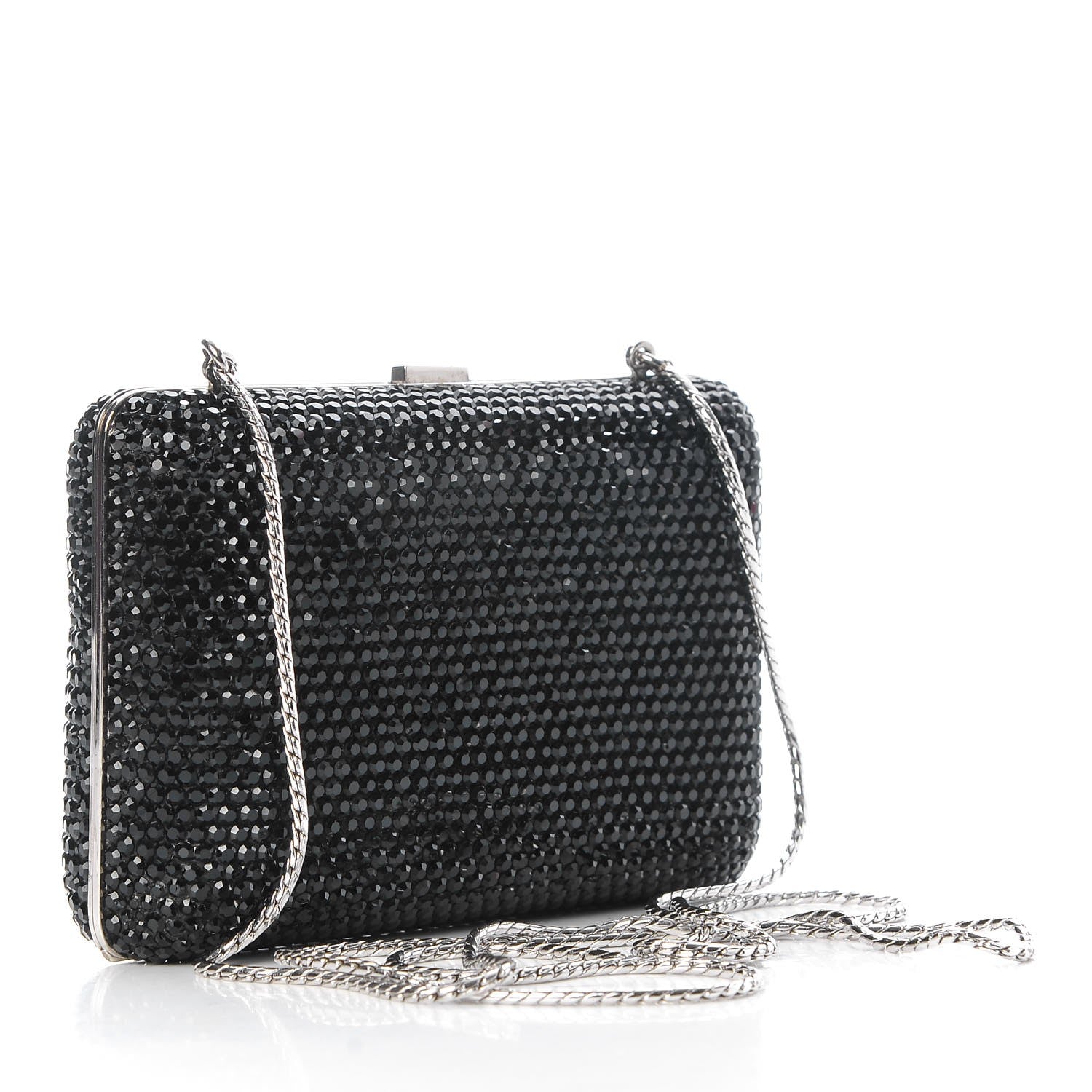 Judith Leiber Swarovski Crystal Minaudiere Clutch Black 3 of 18