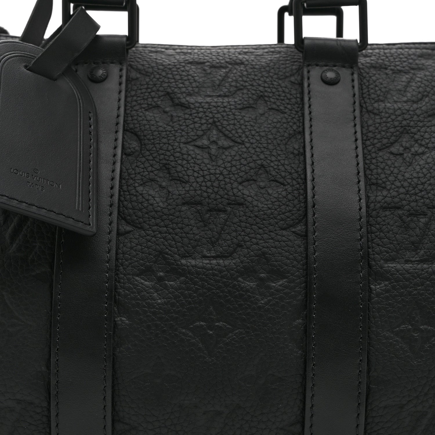 Louis Vuitton Monogram Taurillon Keepall Bandouliere 35 Black 7 of 9