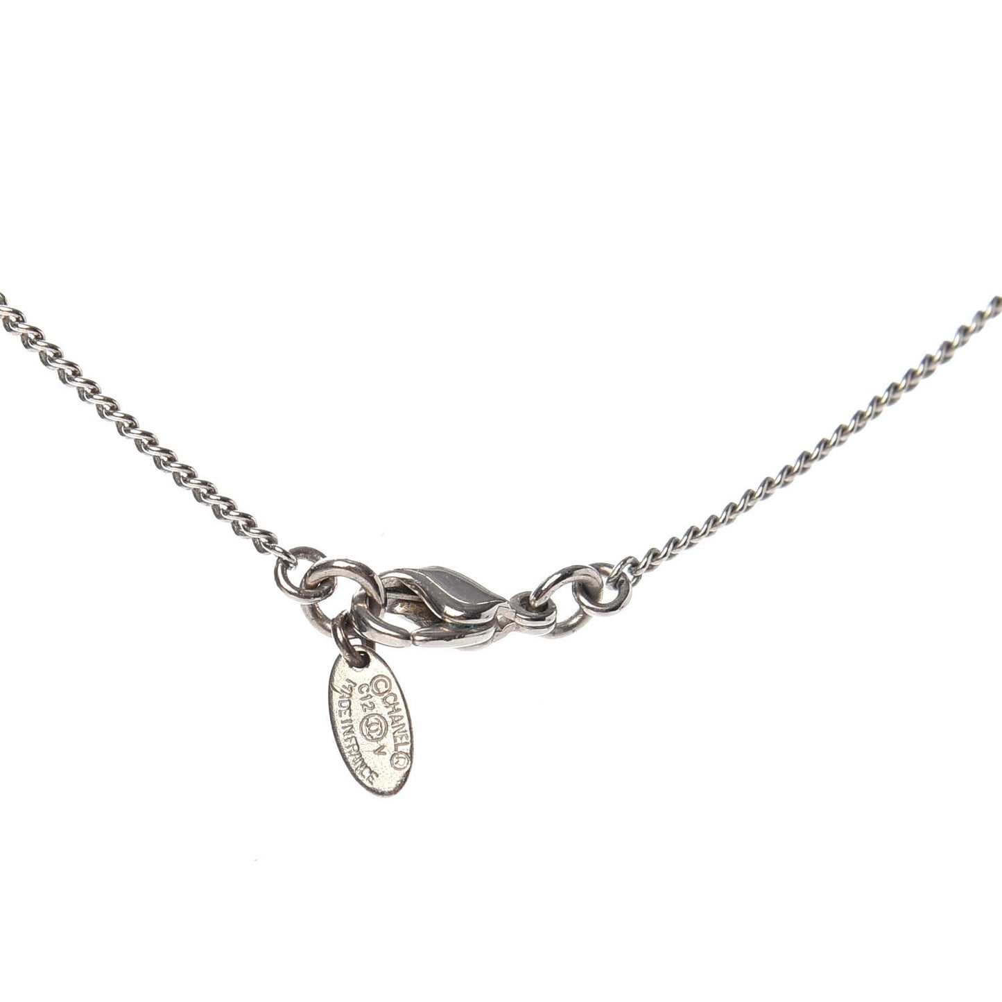 Crystal CC Necklace Silver