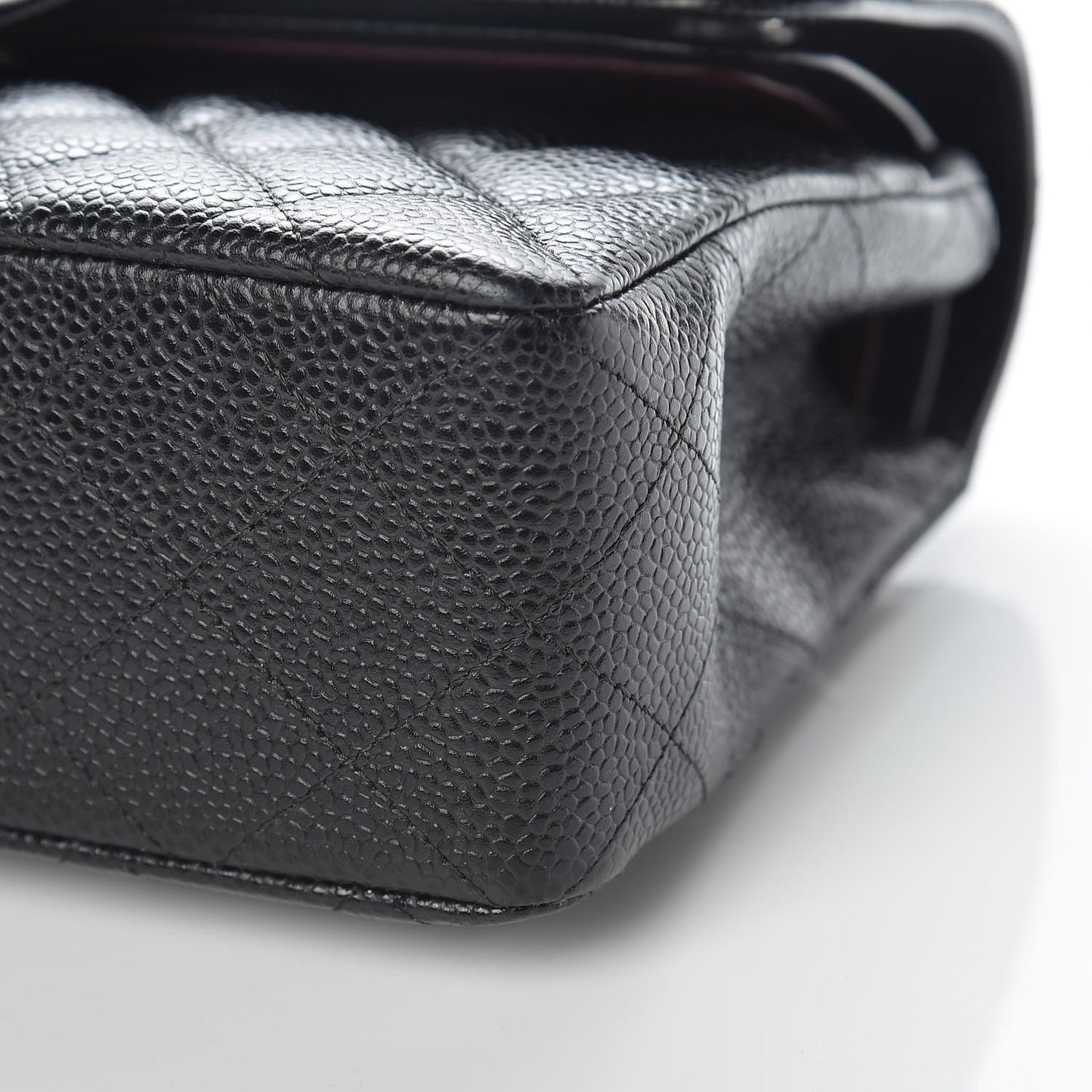 Caviar Quilted Small Double Flap Black