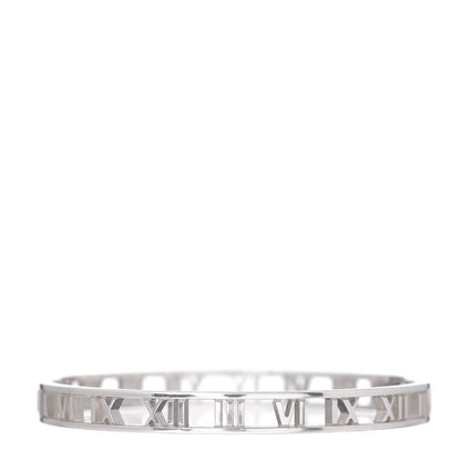 Tiffany Sterling Silver Narrow Atlas Open Bangle Bracelet 3 of 4