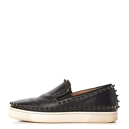 Christian Louboutin Calfskin Studded Womens Cador Flat 35.5 Black 1 of 17