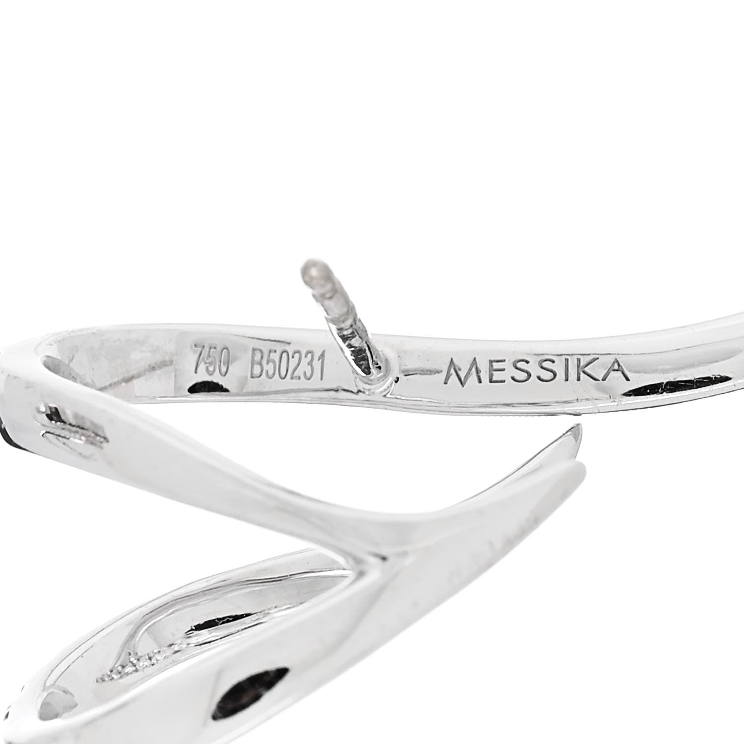 Messika 18K White Gold Diamond Gatsby Daisy Earrings 4 of 5