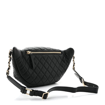 Chanel Calfskin Quilted Banane Waist Bag Fanny Pack Black 3 of 10