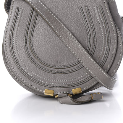Chloe Calfskin Mini Marcie Round Crossbody Bag Cashmere Grey 8 of 13