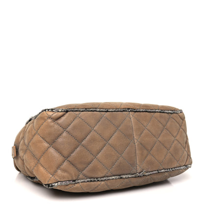 Chanel Iridescent Calfskin Tweed Bowler Bag Brown 4 of 10