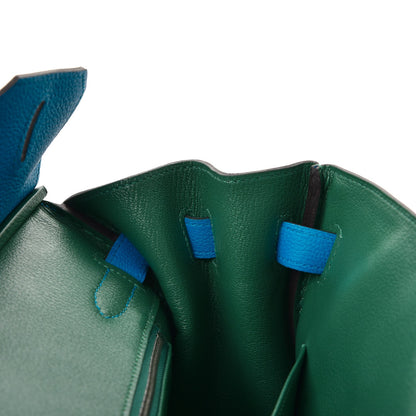 Hermes Togo Birkin 30 Bleu Zanzibar Malachite 16 of 37