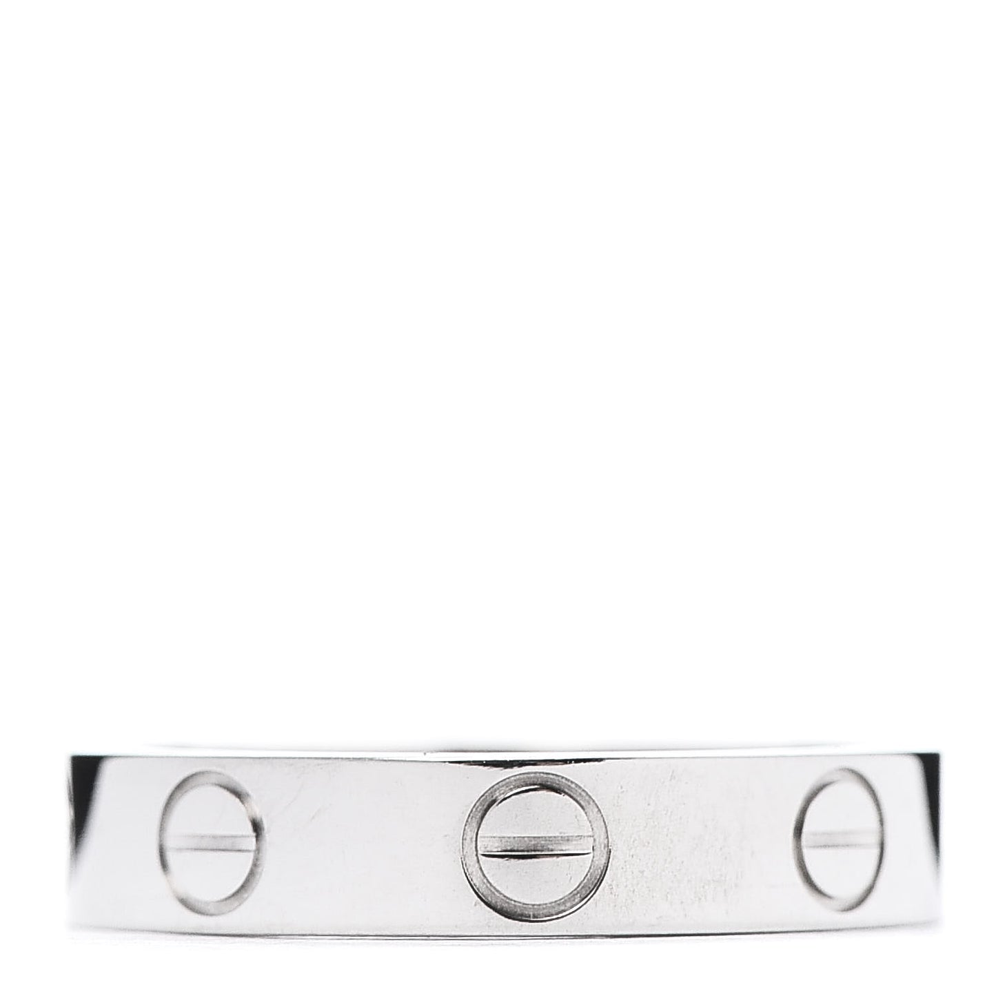 18K White Gold 3.5mm LOVE Wedding Band Ring 48 4.5