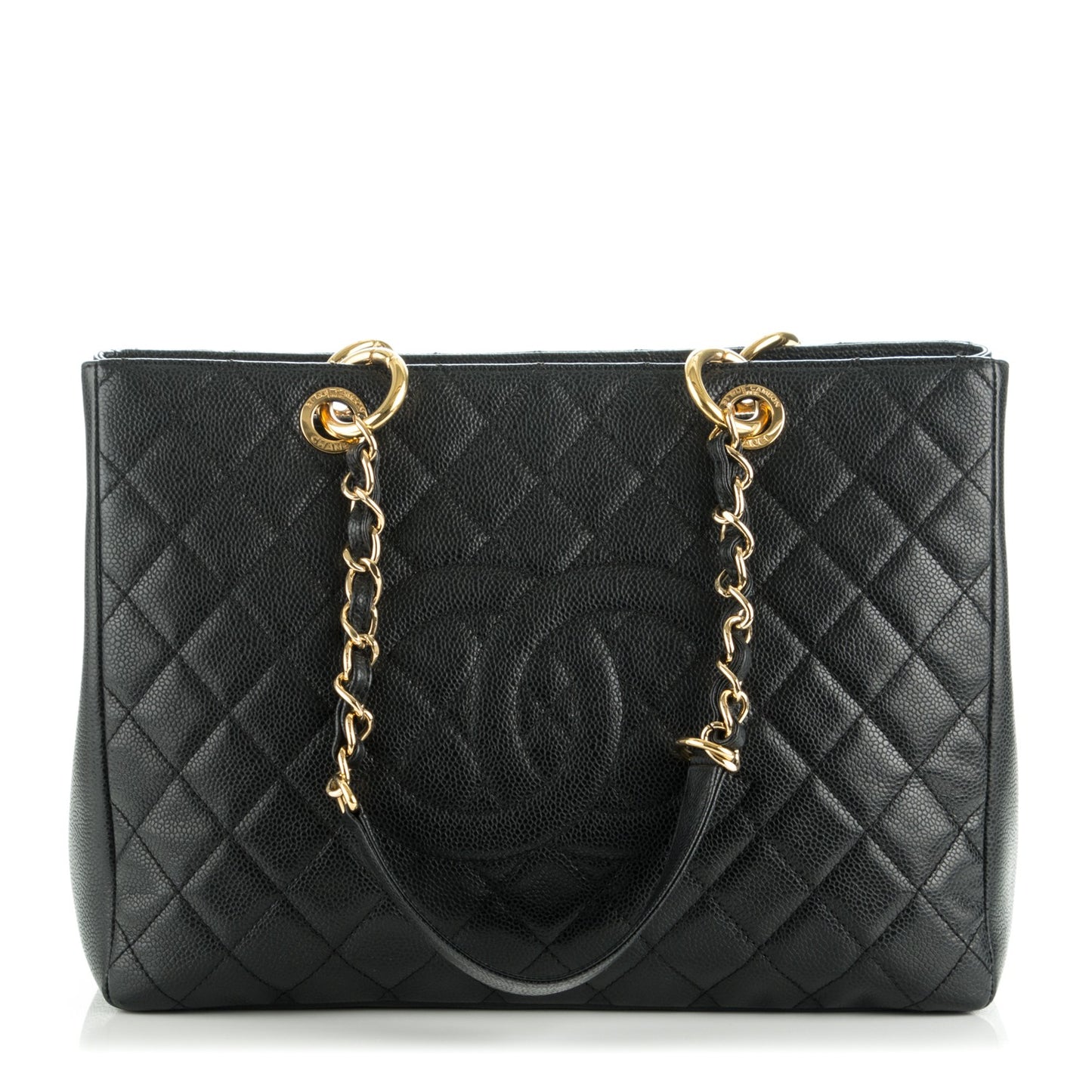 Caviar Quilted Grand Shopping Tote GST Black