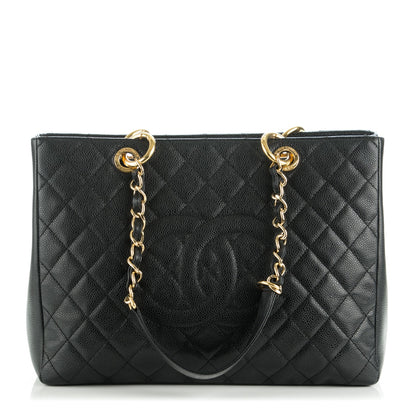 Chanel Caviar Quilted Grand Shopping Tote GST Black 1 of 7