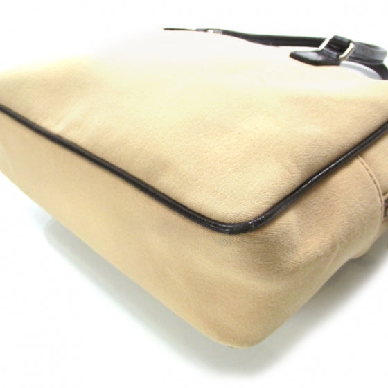 Miu Miu Canvas Small Bow Tote Tan 5 of 11