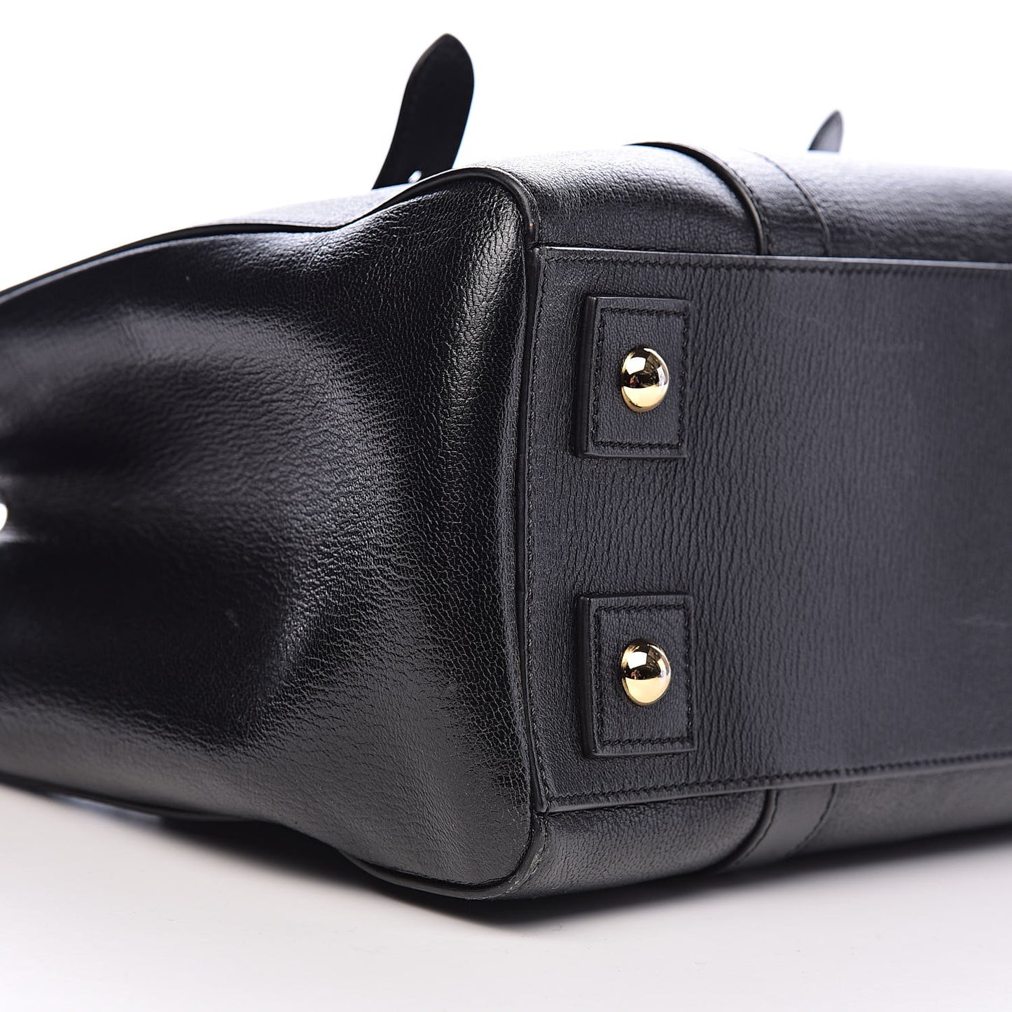 Shiny Goatskin Small Bayswater Double Zip Tote Black