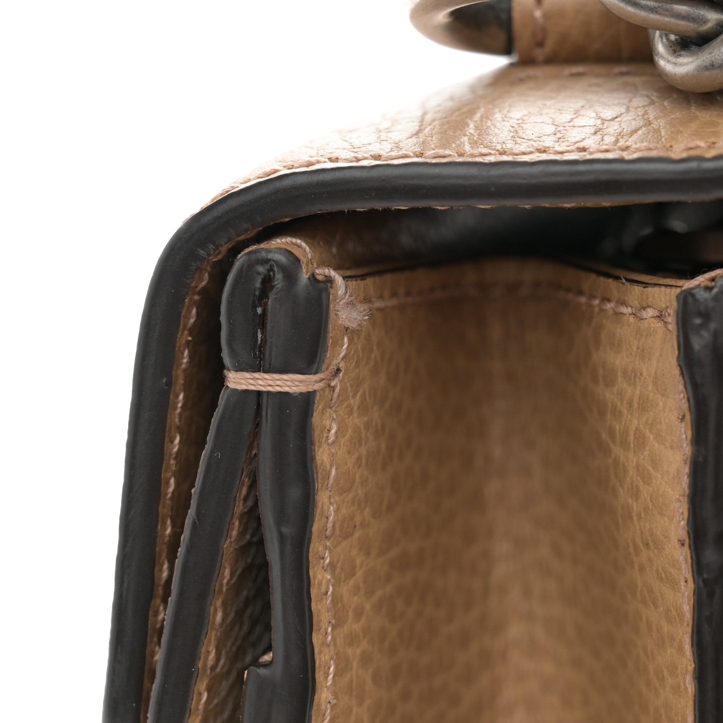 Dollar Calfskin Crystal Small Dionysus Shoulder Bag Natural Tan Black Diamond