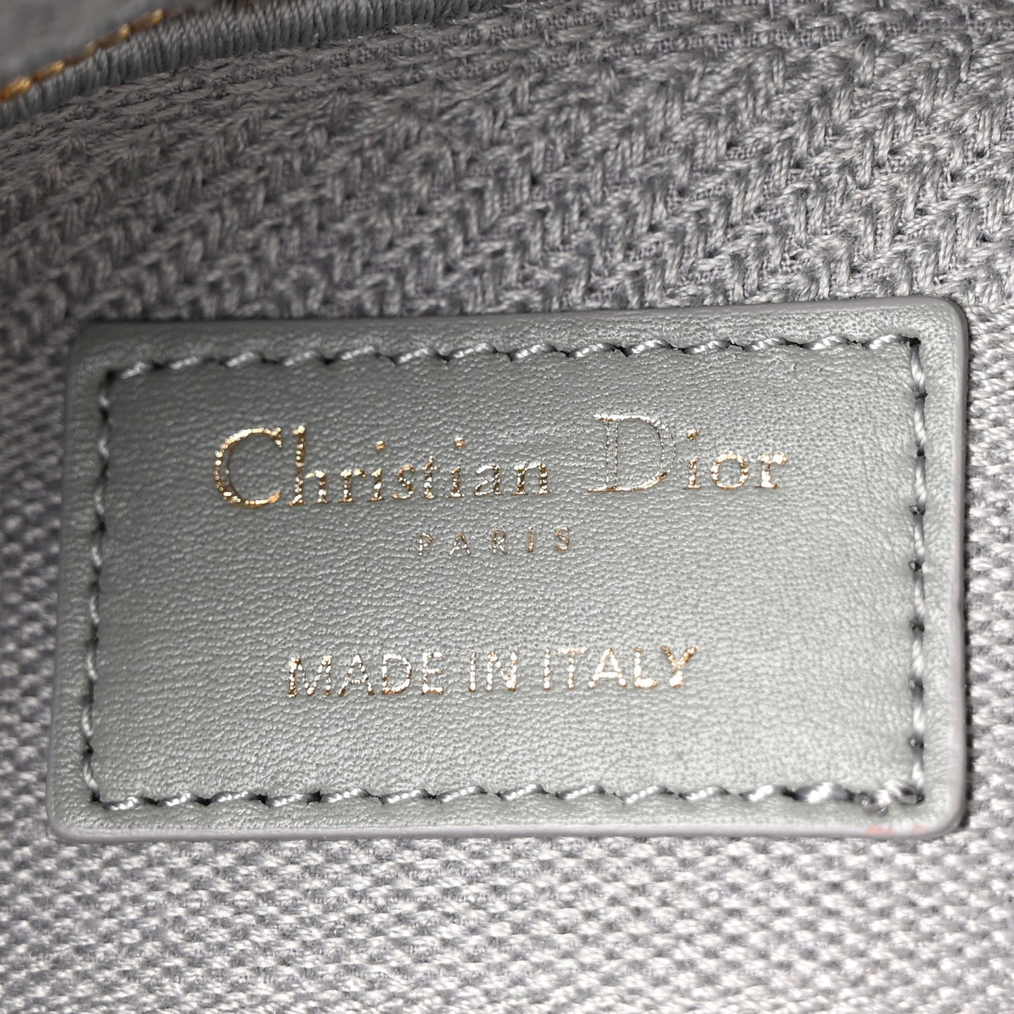 Canvas Embroidered Cannage Medium Lady D-Lite Gray