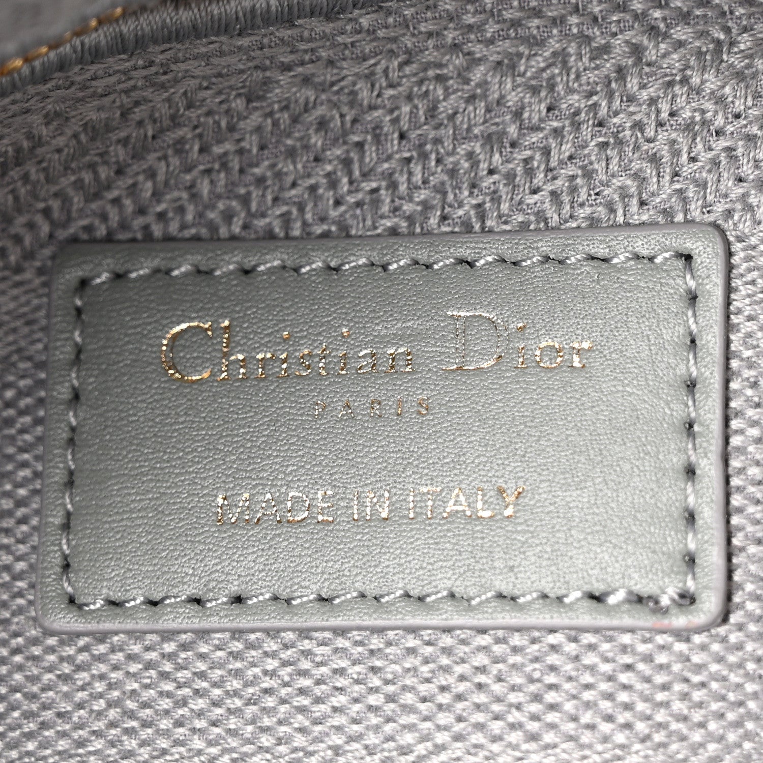 Christian Dior Canvas Embroidered Cannage Medium Lady D-Lite Gray 6 of 10
