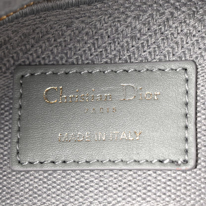 Christian Dior Canvas Embroidered Cannage Medium Lady D-Lite Gray 6 of 10