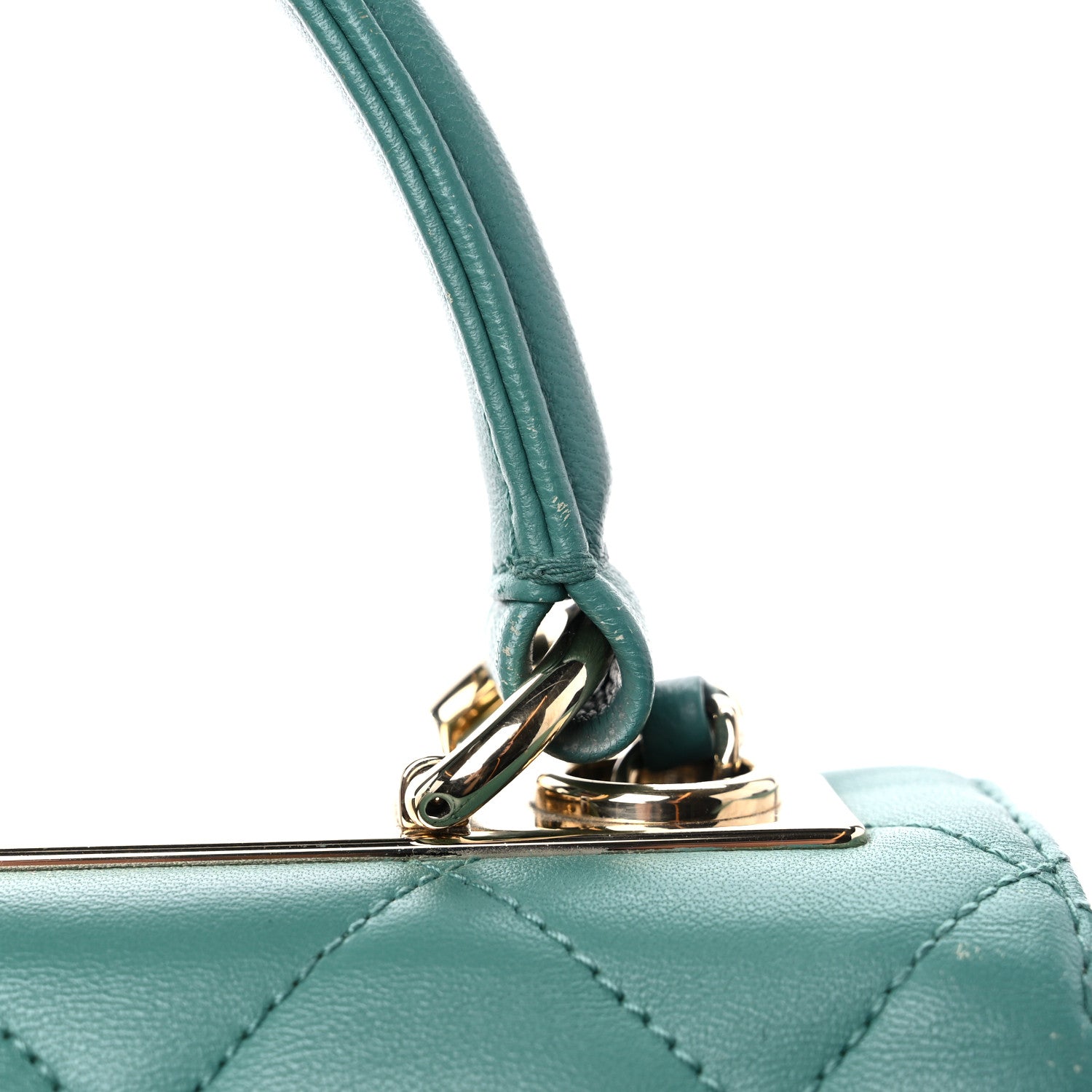 Chanel Lambskin Quilted Small Trendy CC Flap Dual Handle Bag Light Green 23 of 27