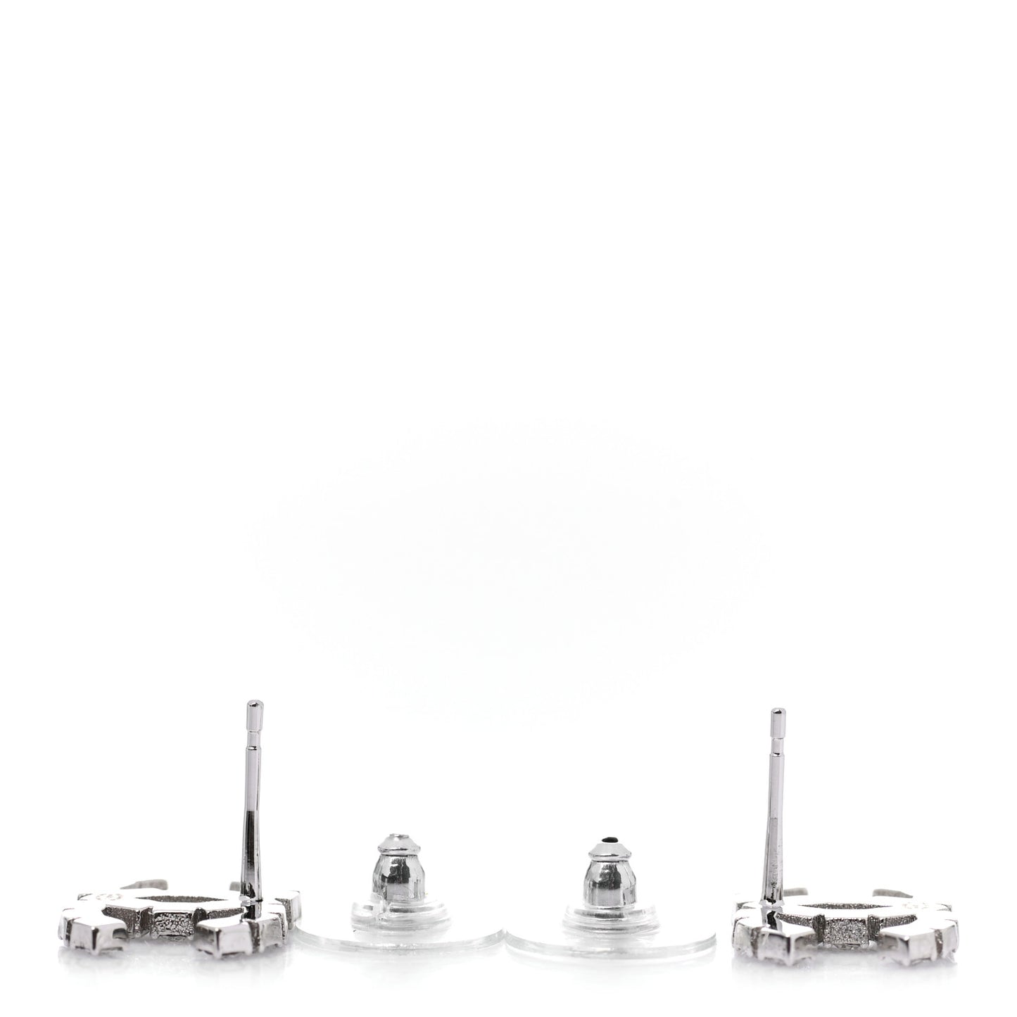 Crystal CC Earrings Silver