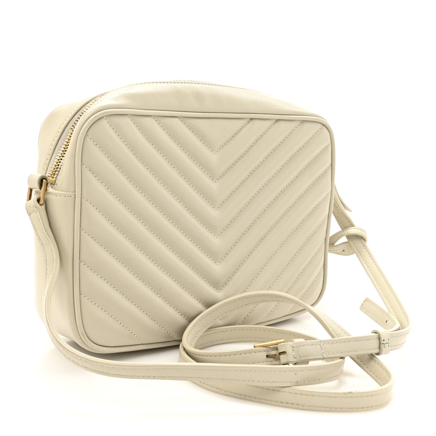 Calfskin Matelasse Monogram Lou Camera Bag Crema Soft