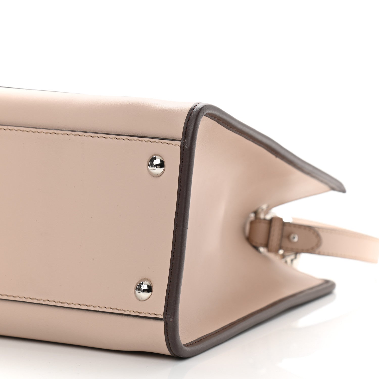 Fendi Vitello Century Opaco F is Fendi Bi-Color Regular Runaway Satchel Soap Moresco 9 of 10