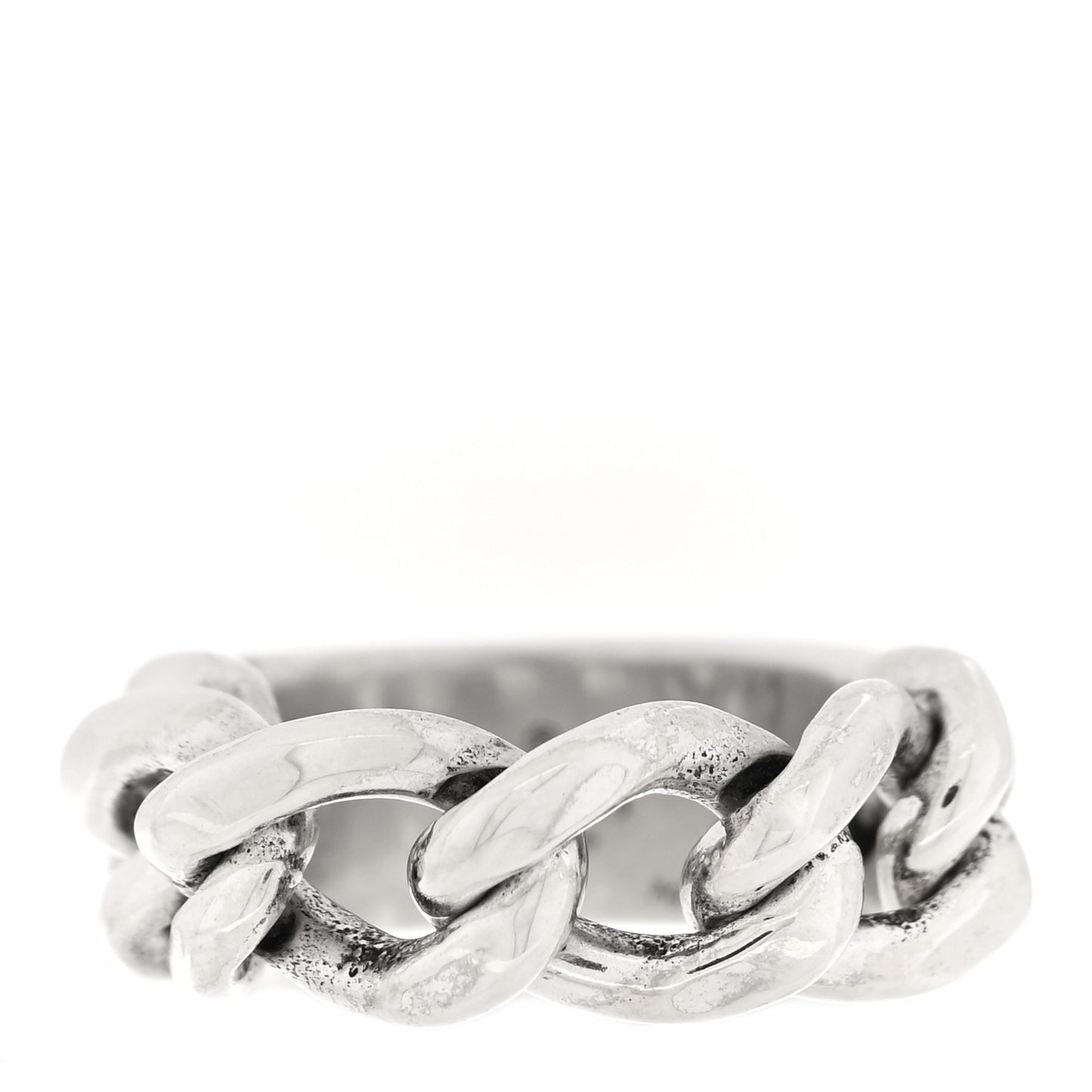 Sterling Silver Enamel Logo Chain Ring 49 4.75 Turquoise