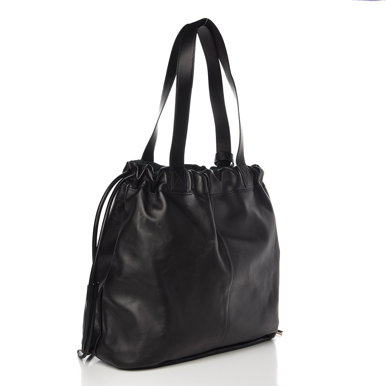 Versace Calfskin Day Dreamer Drawstring Bag Black 3 of 13