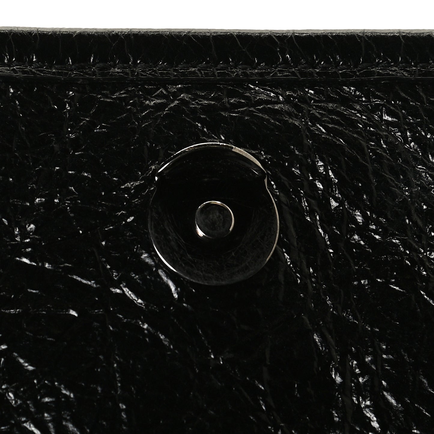 Crinkled Calfskin Matelasse Monogram Medium Niki Chain Satchel Black