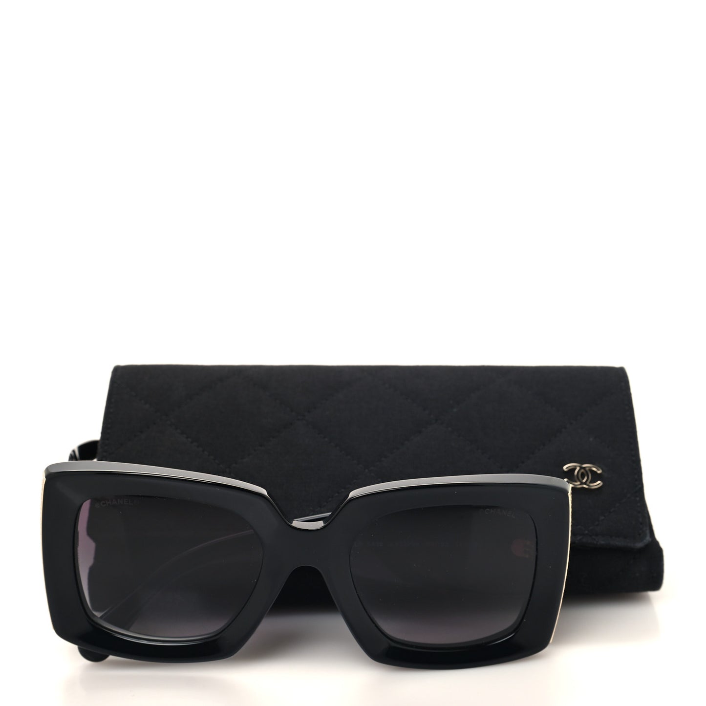 Acetate Rectangle Sunglasses 5435 Black