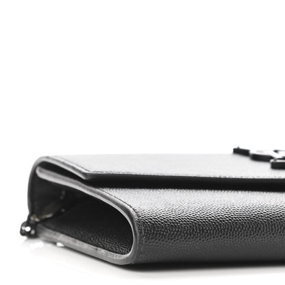 Saint Laurent Grain De Poudre Uptown Chain Wallet Black 9 of 10