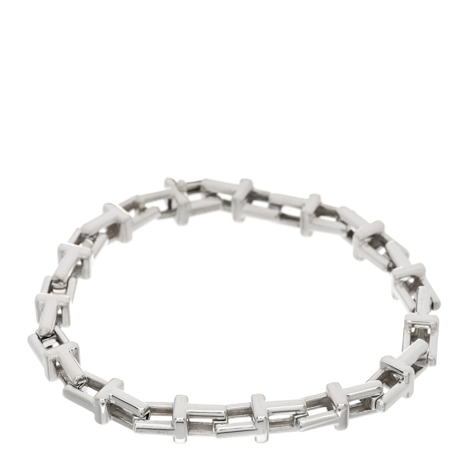Tiffany Sterling Silver T Chain Bracelet 1 of 5